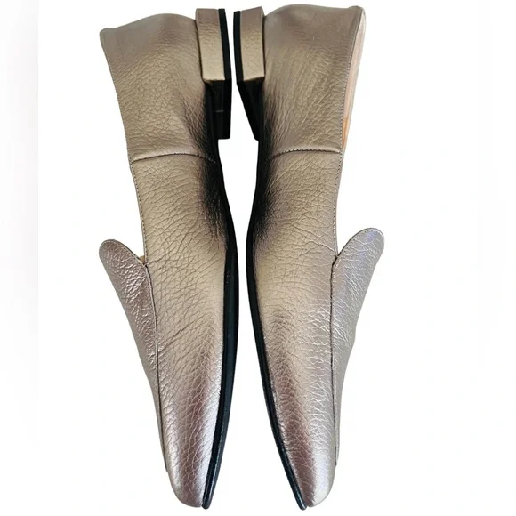 blue illusion Shoes Silver Flat Slip On Size 40 - Picture 4 of 9